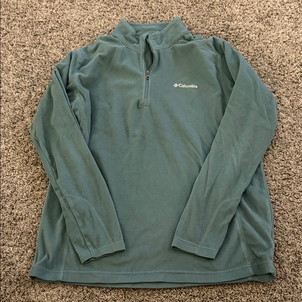 Columbia Blue Quarter-Zip Fleece Top